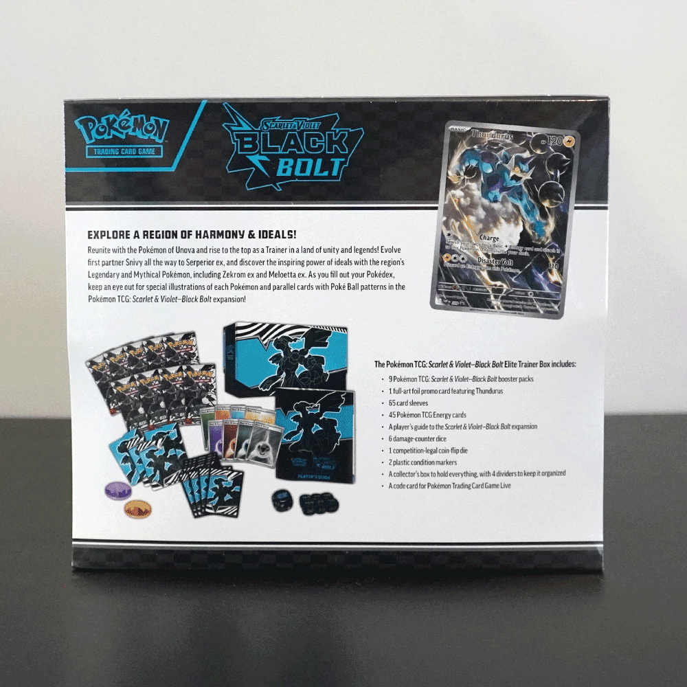Pokémon TCG: Scarlet & Violet - 10.5 - Black Bolt - Elite Trainer Box Zekrom