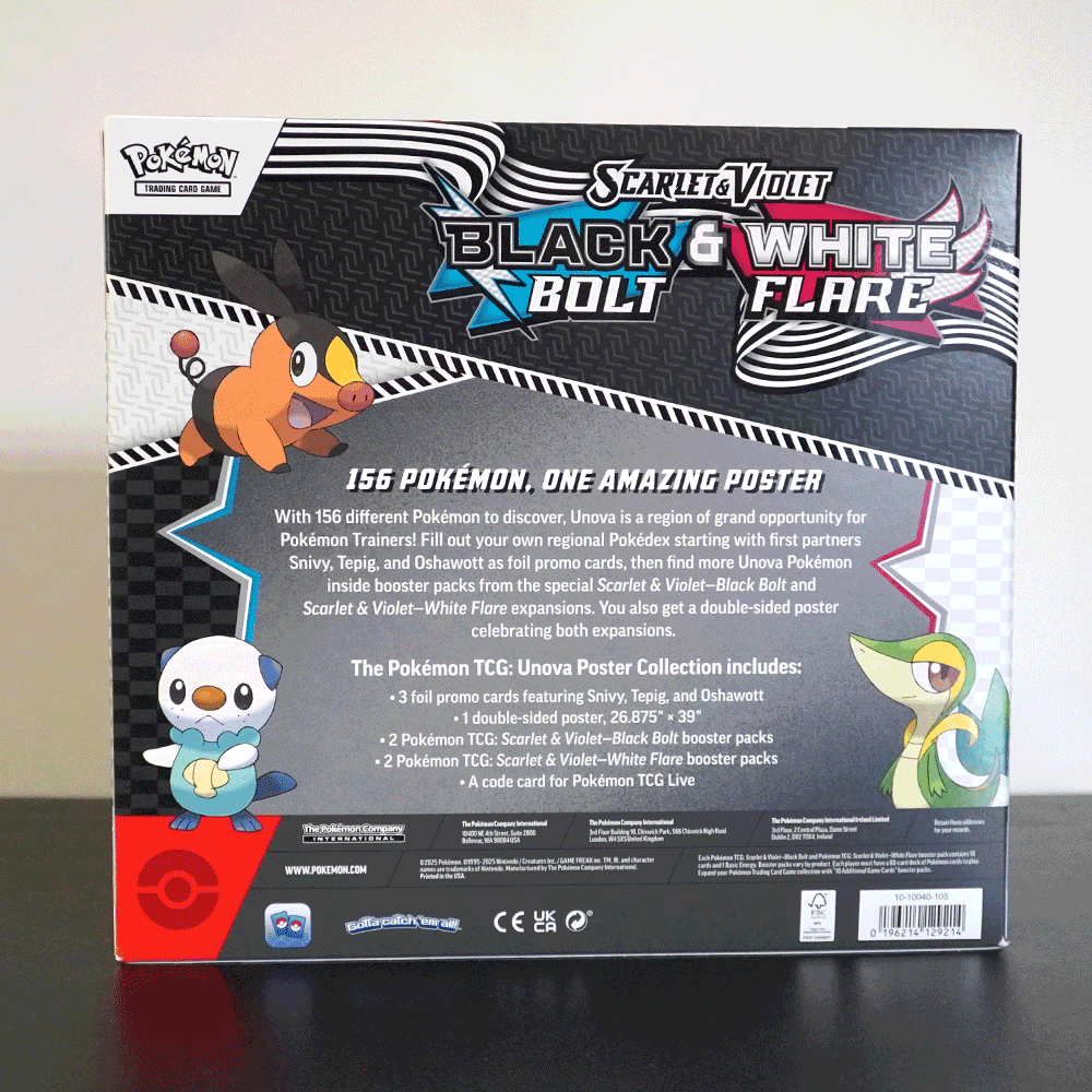 Pokémon TCG: Scarlet & Violet - 10.5 - Black Bolt & White Flare Unova Poster Collection