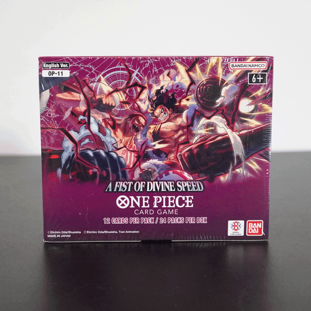 One Piece Card Game (OP-11) A Fist of Divine Speed Booster Box The Vault One Piece Card Game (OP-11) A Fist of Divine Speed Booster Box The Vault