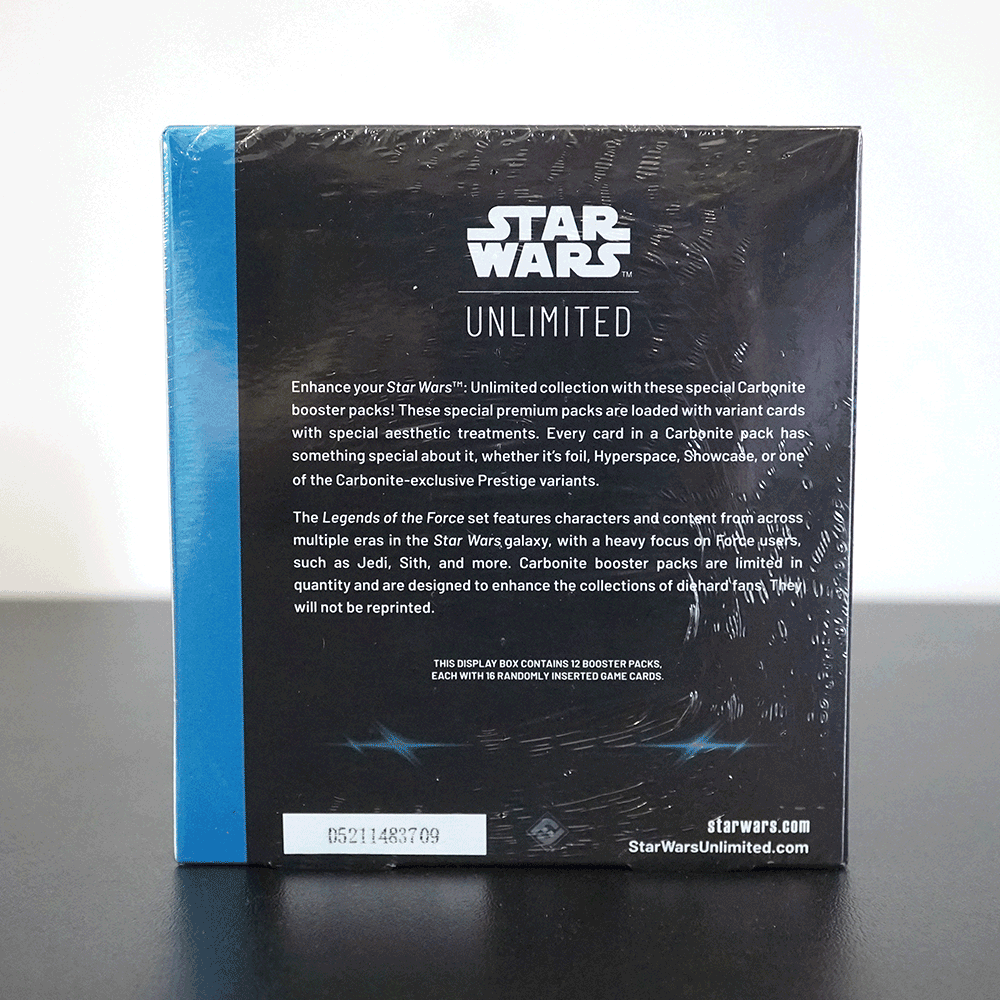 Star Wars: Unlimited Legends of the Force Carbonite Edition Booster Box