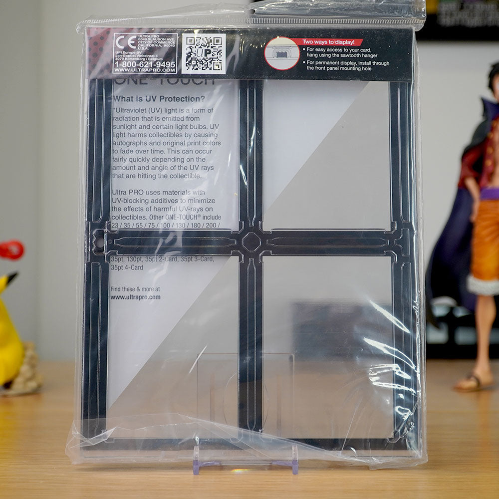 Ultra Pro 4-Card Black Border UV ONE-TOUCH Magnetic Holder