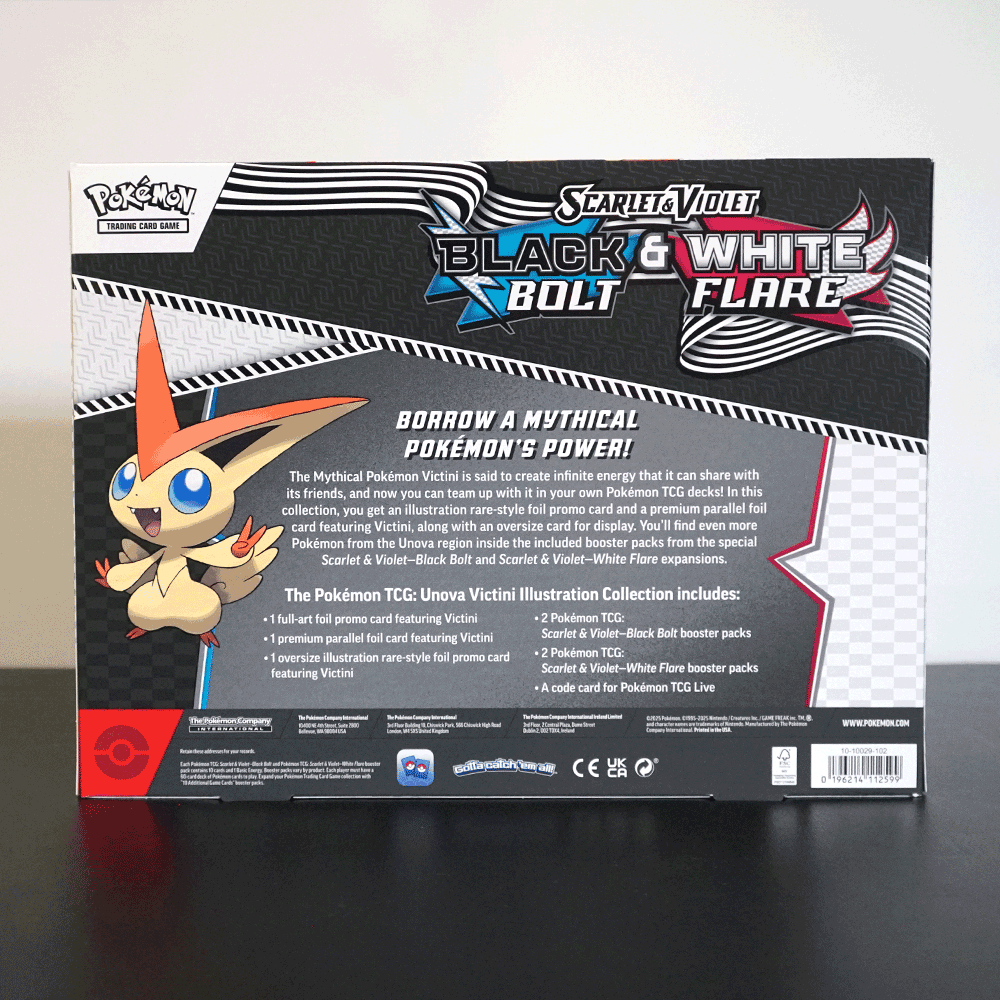 Pokémon TCG: Scarlet & Violet - 10.5 - Black Bolt & White Flare Unova Victini Illustration Collection