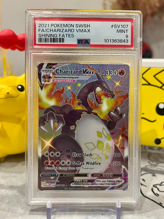 Charizard VMAX SV107/SV122 PSA 9 - Pokémon - Shining Fates - English