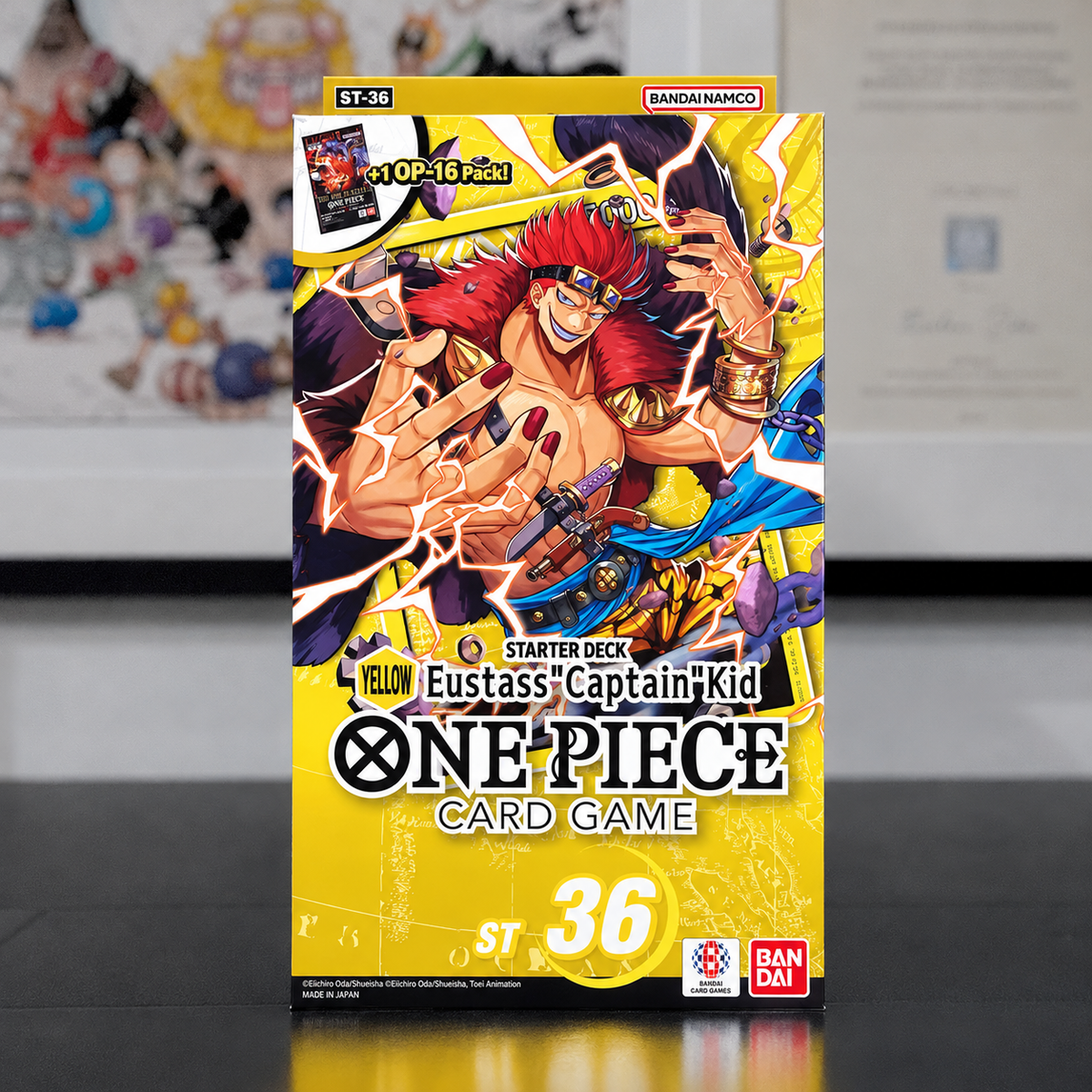 One Piece Card Game ST-36 Yellow Eustass Captain Kid Starter Deck box 