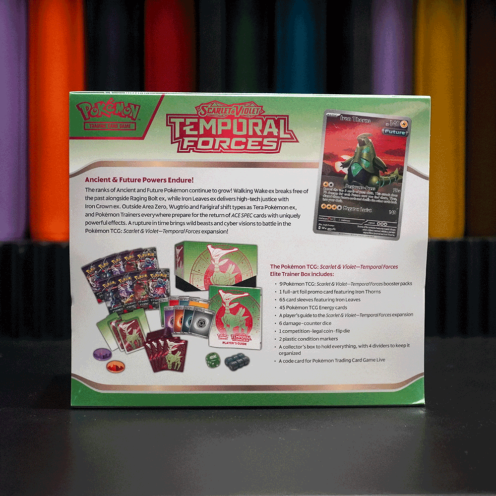 Pokémon TCG: Scarlet & Violet - Temporal Forces Iron Leaves Elite Trainer Box